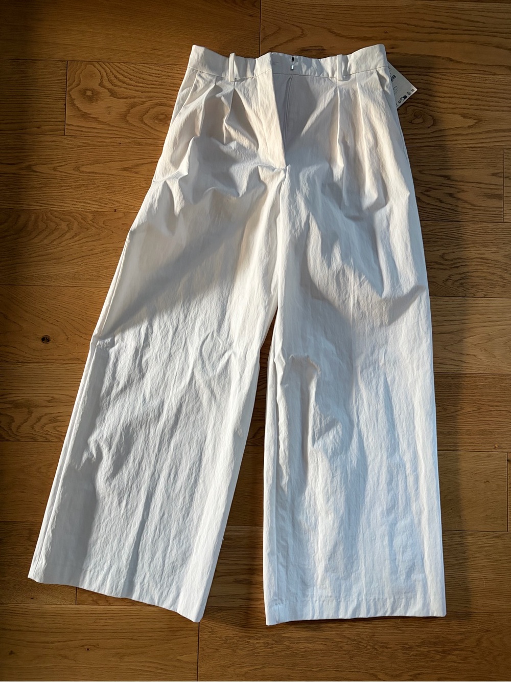 Zara Wide-Leg High-Rise White Trousers